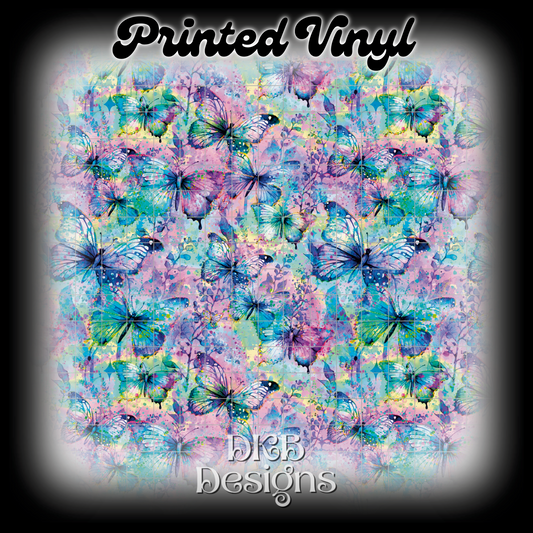 Rainbow butterfly Printed Vinyl