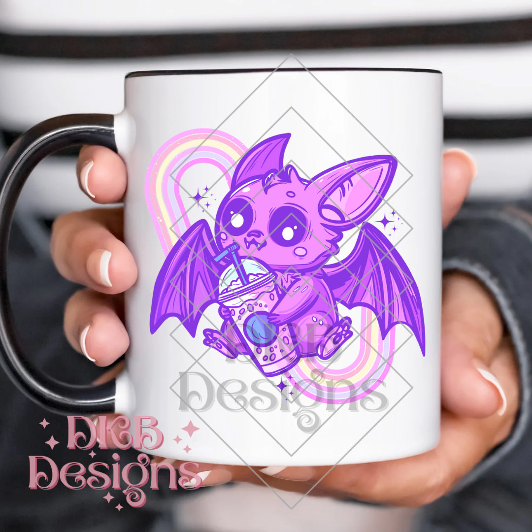Pastel Batty coffee UV DTF