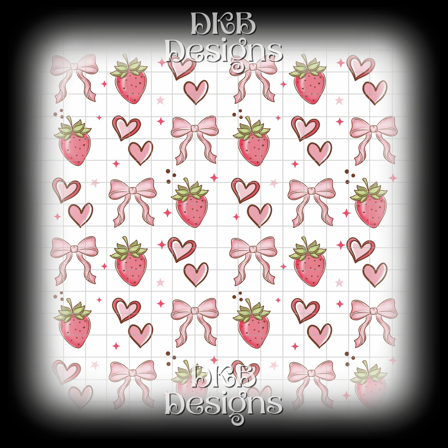 Berry bow 11” x 11” UV DTF sheet