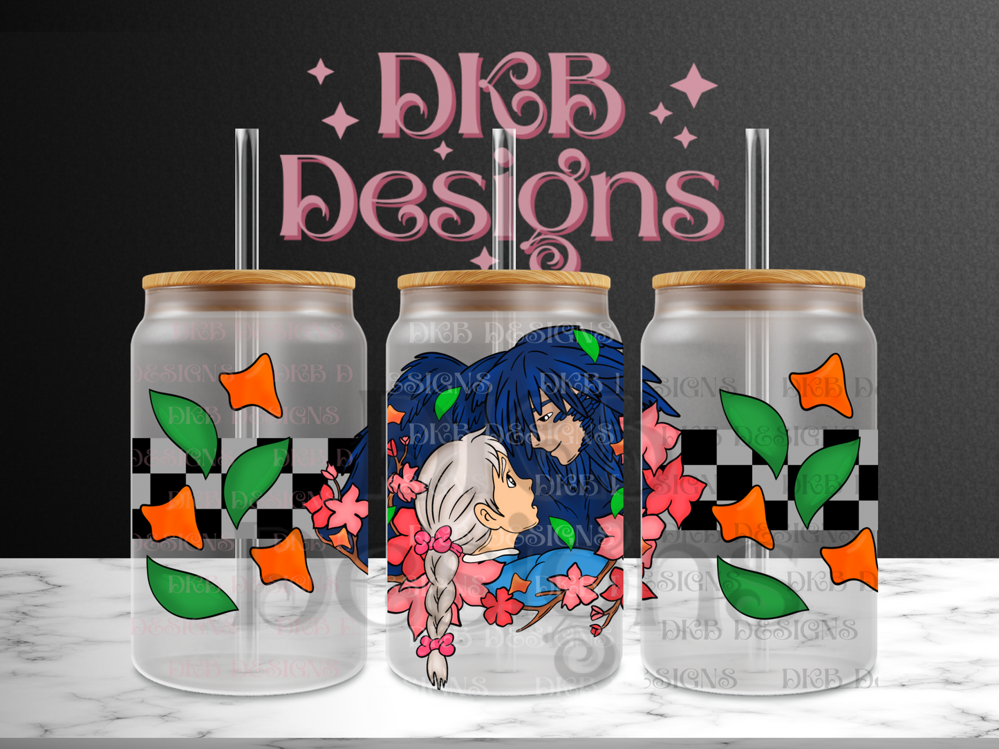 Howls 16oz glass can UV DTF