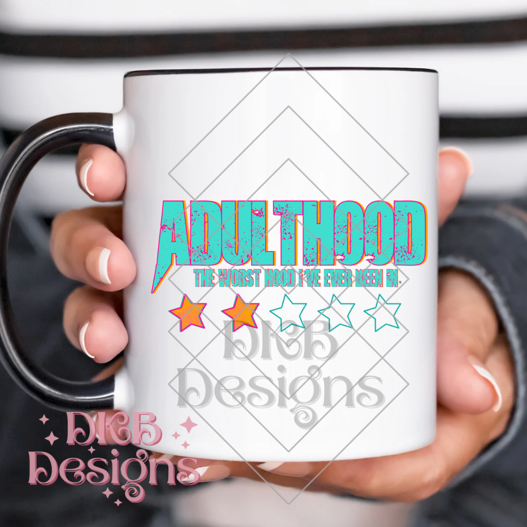 Adulthood blue UV DTF