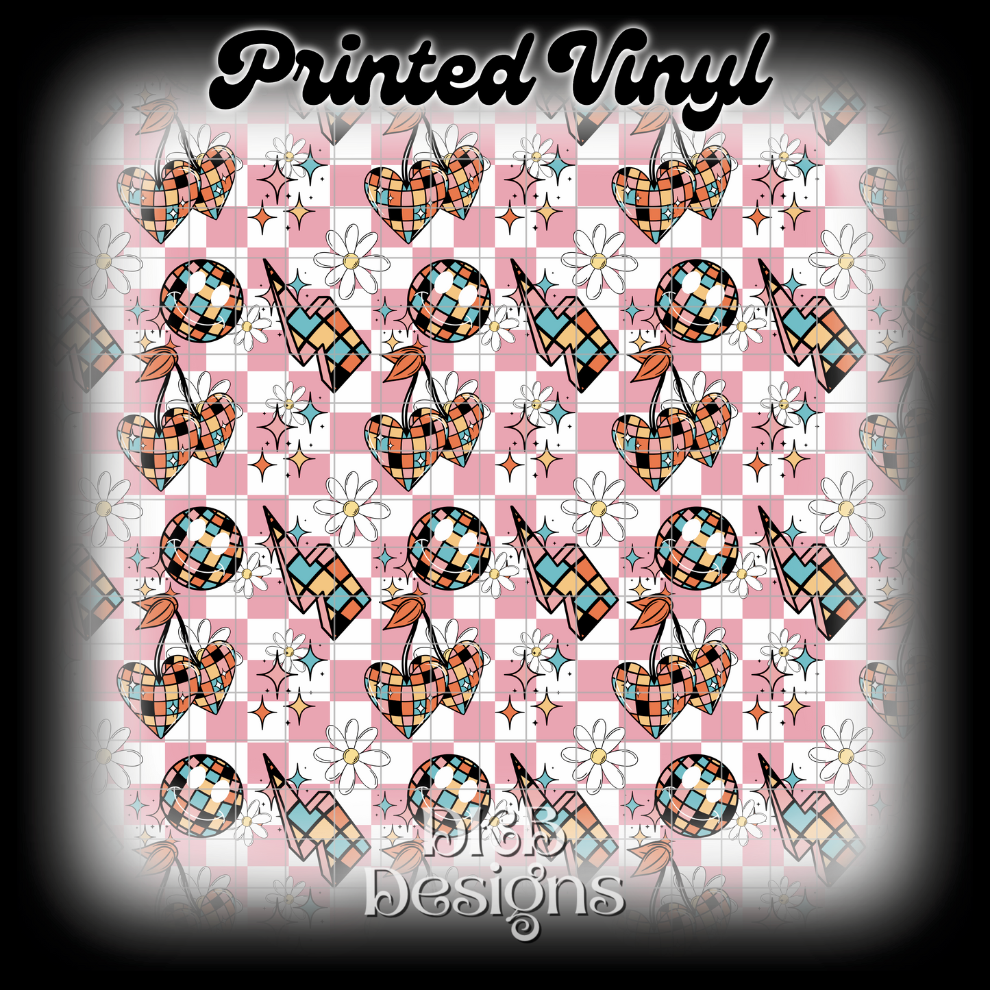 Retro disco Printed Vinyl