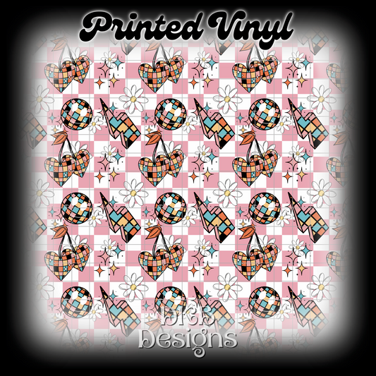 Retro disco Printed Vinyl