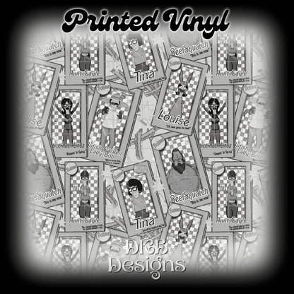 Bobies b&w Printed Vinyl