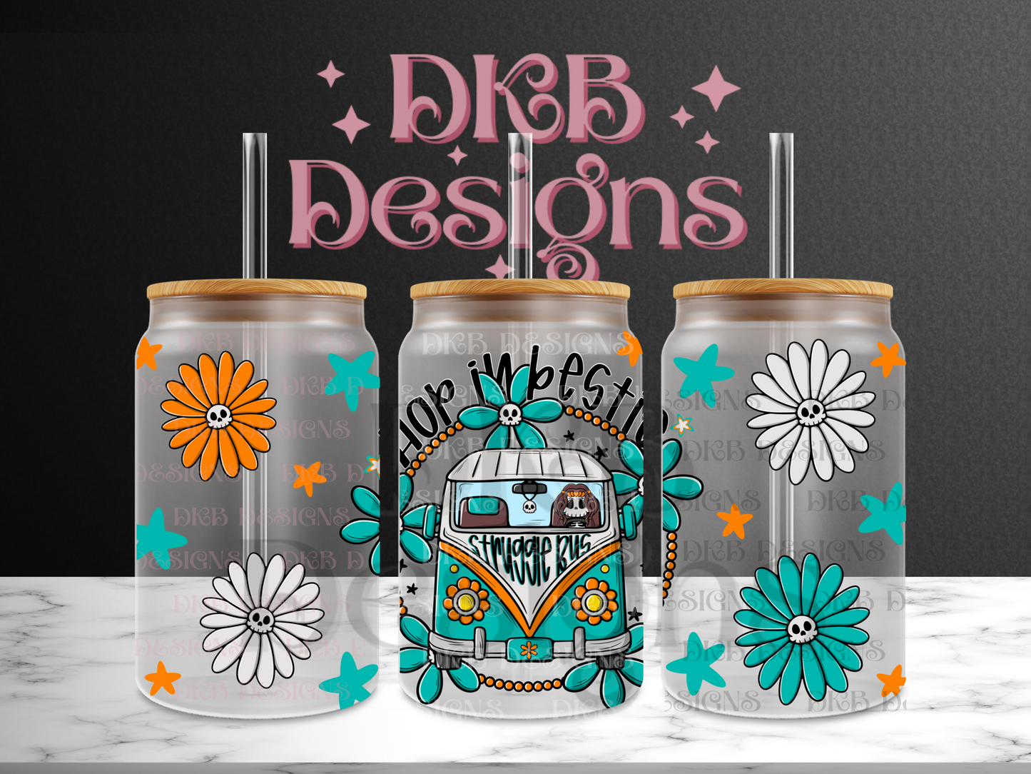 Hop in 16oz glass can UV DTF