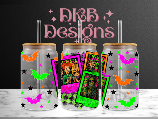 HP 16oz glass can UV DTF