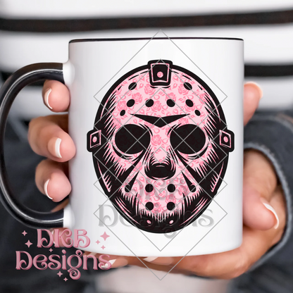 Pink lace horror j UV DTF