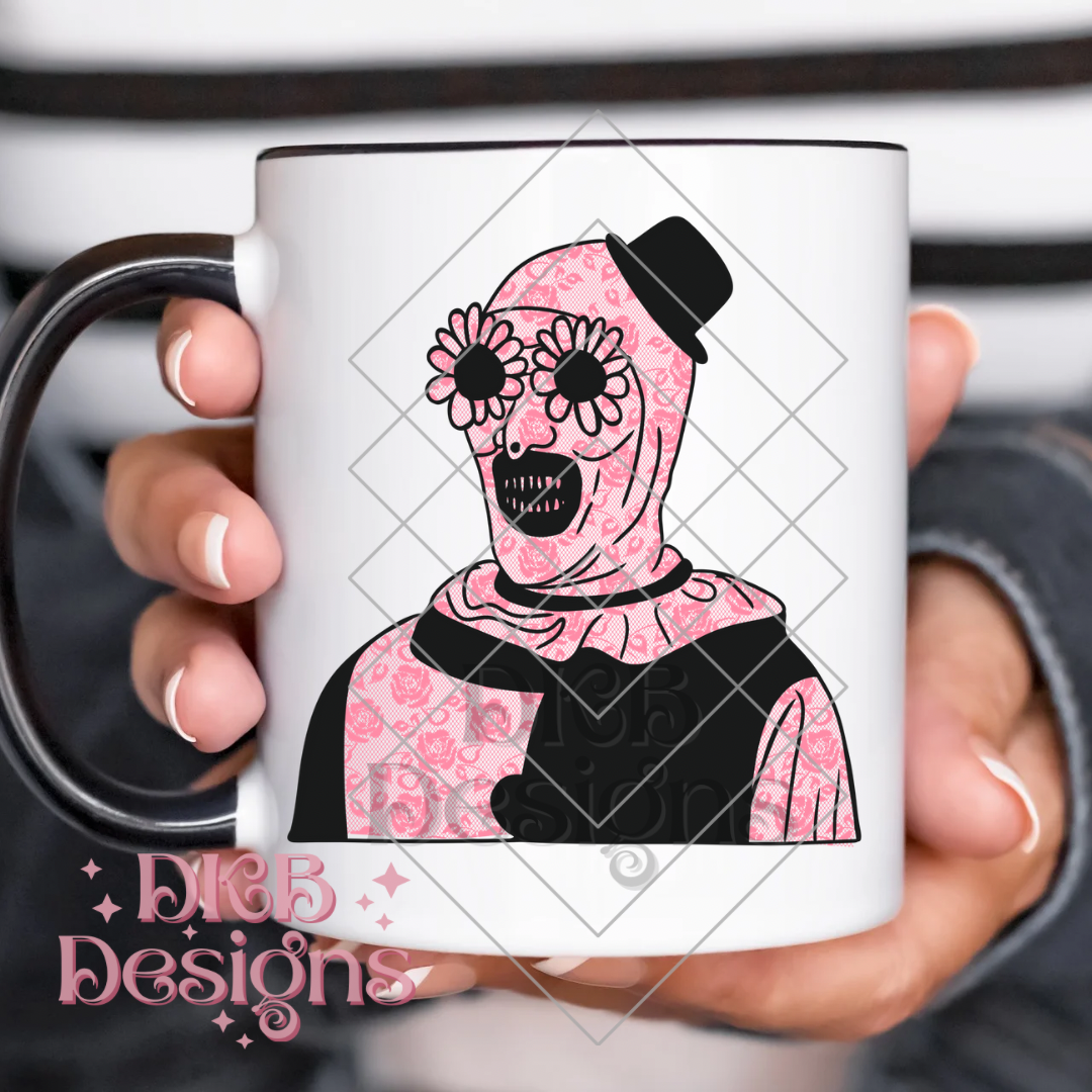 Pink lace horror A UV DTF