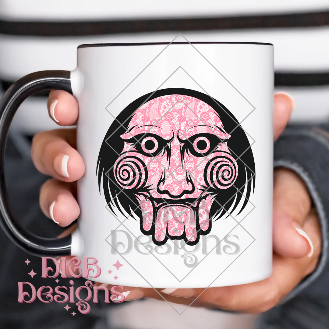 Pink lace horror js UV DTF