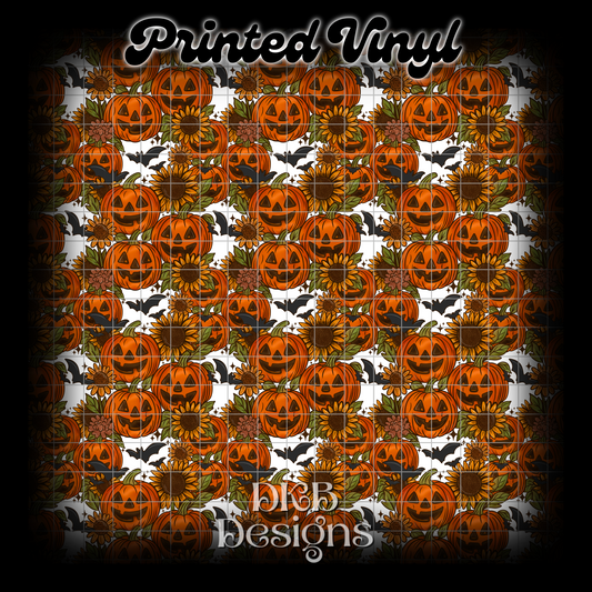 Pumpkins and sunflowers Printed Vinyl