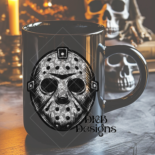 White lace horror j UV DTF