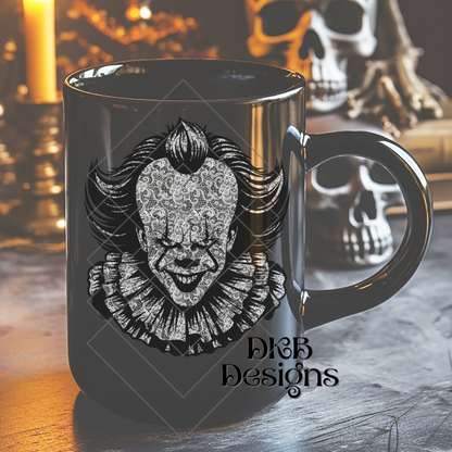 White lace horror p UV DTF