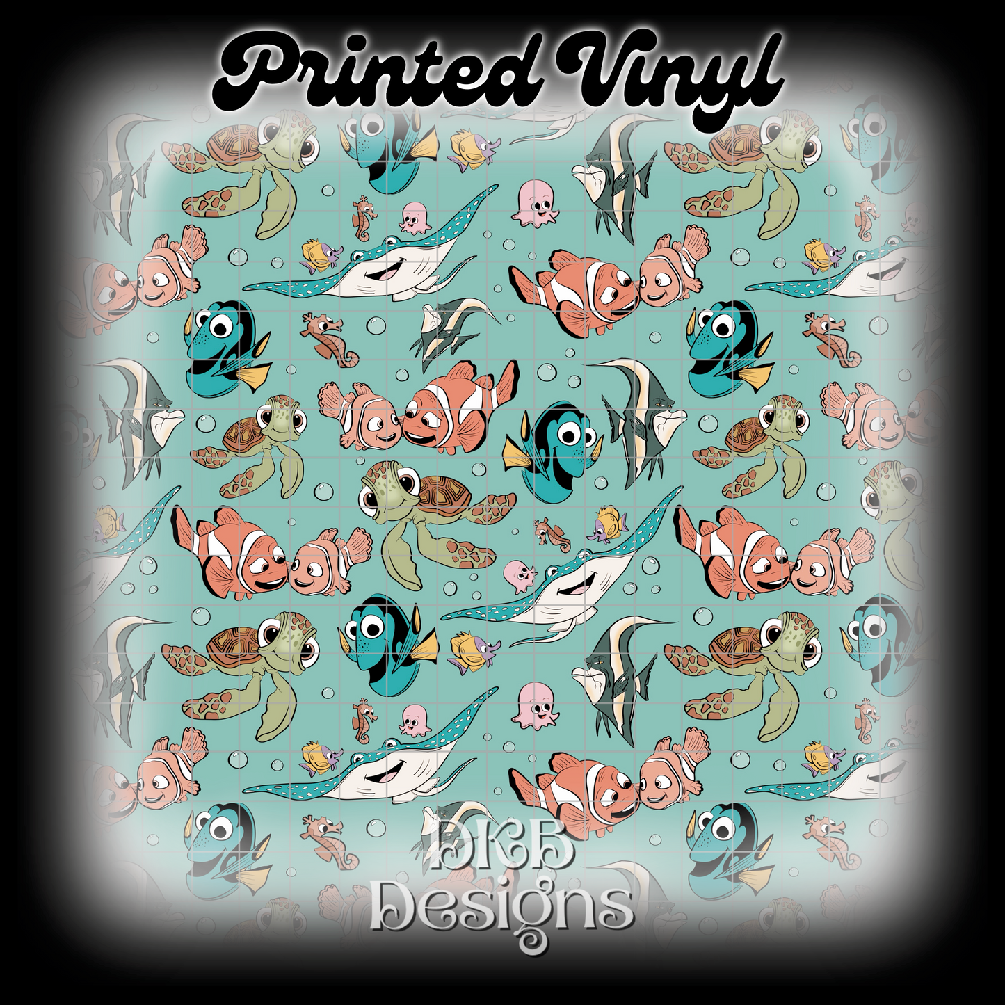 Ocean fish Printed Vinyl