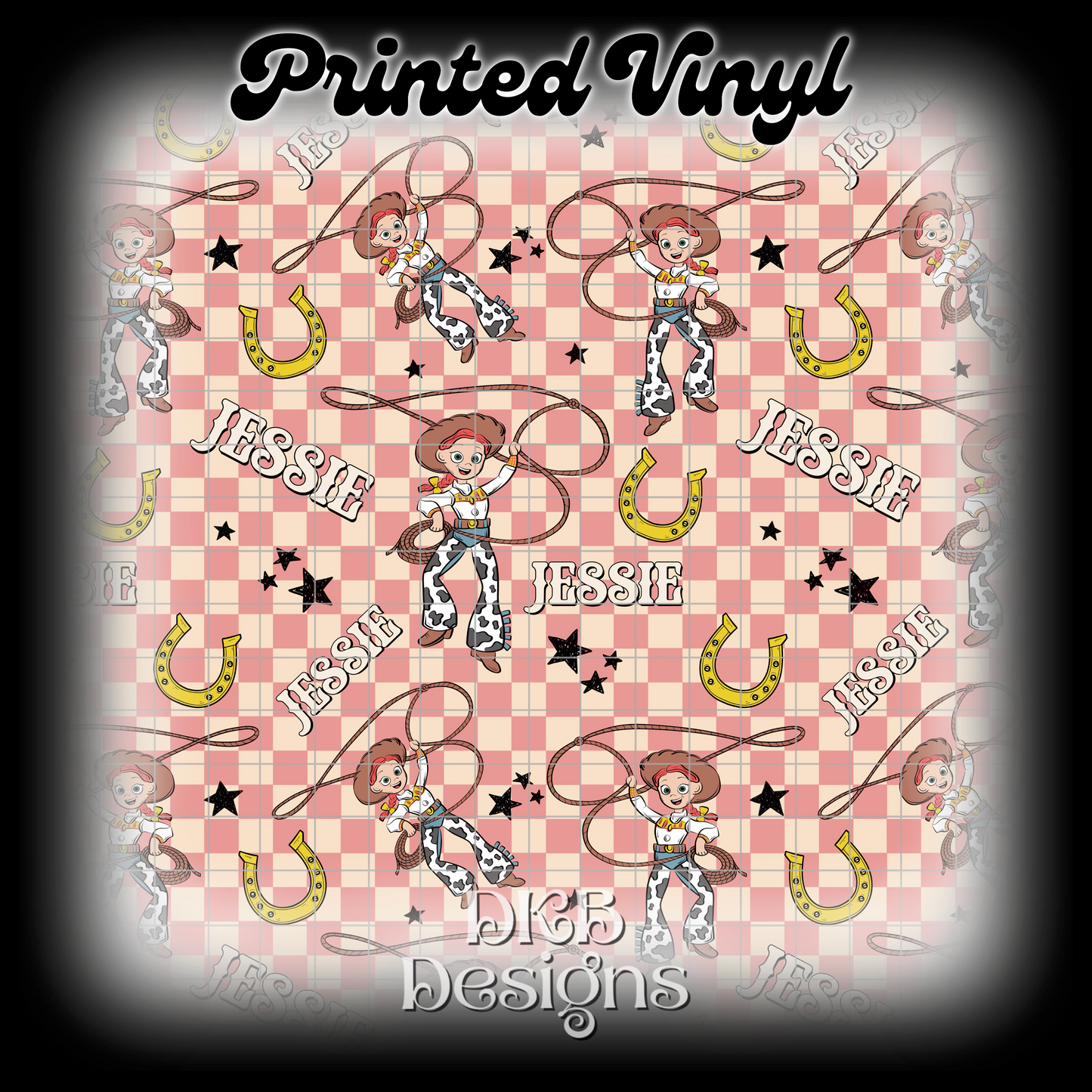 Cowgirl Printed Vinyl