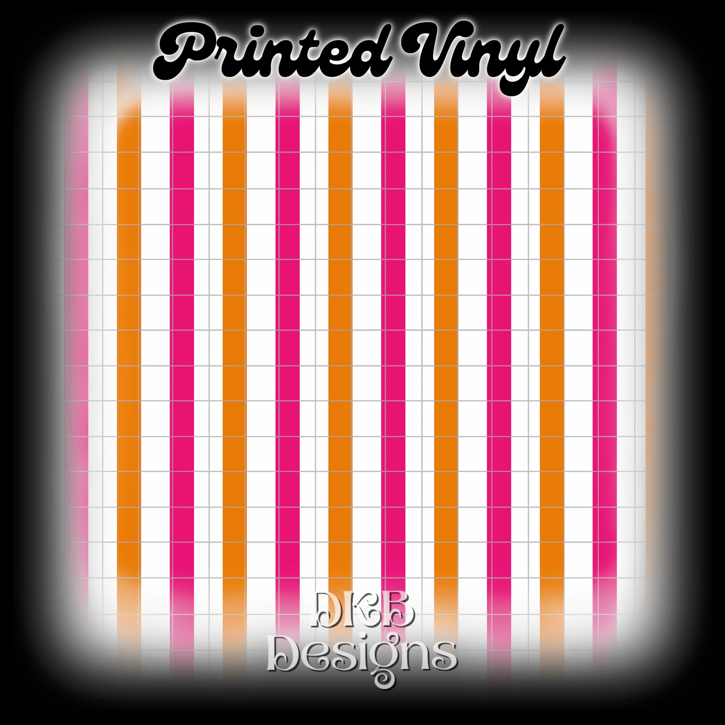 Pink & orange stripes Printed Vinyl