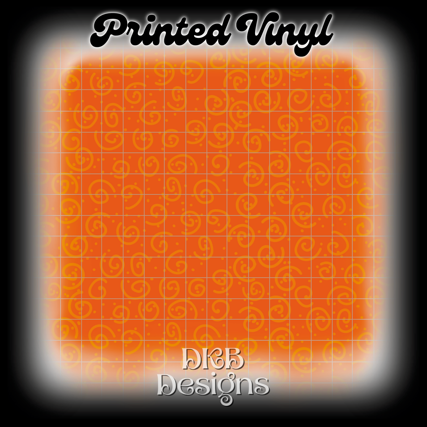 Orange swirl Printed Vinyl