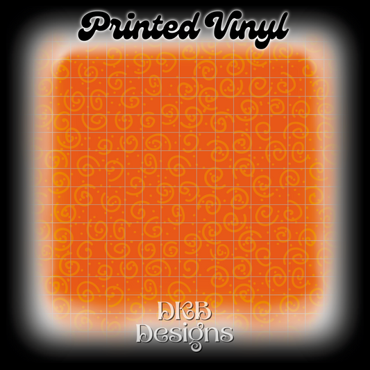 Orange swirl Printed Vinyl