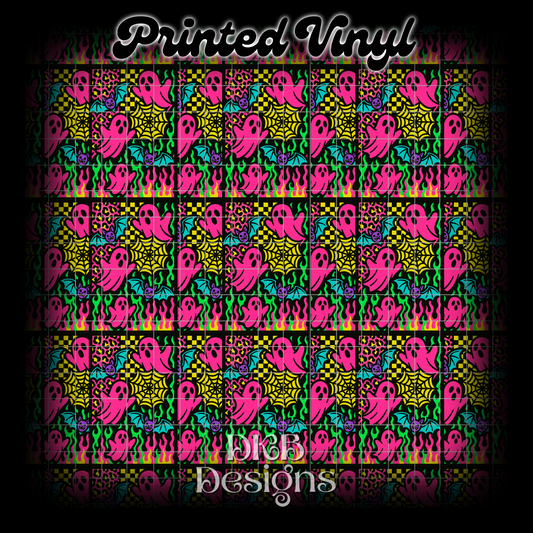 Neon grunge spooky Printed Vinyl