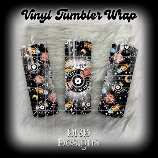 Lost in the lyrics vinyl tumbler wrap