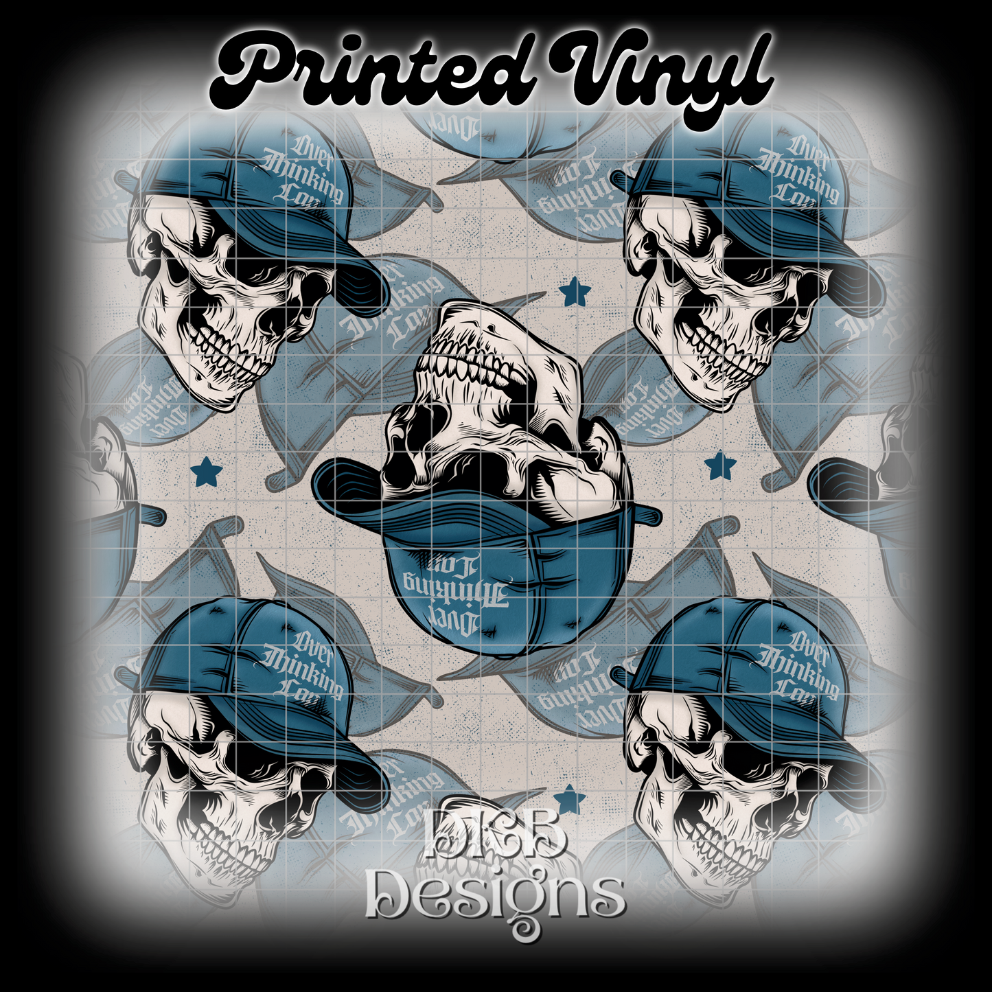 Over thinking cap Printed Vinyl