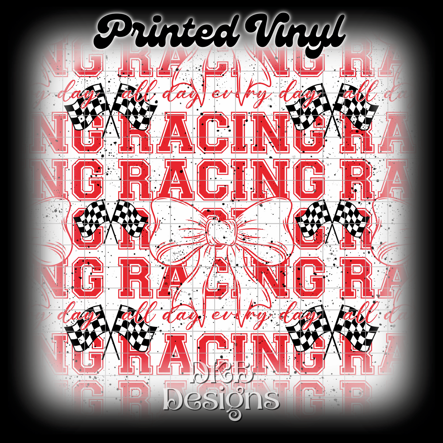 Red racing Printed Vinyl