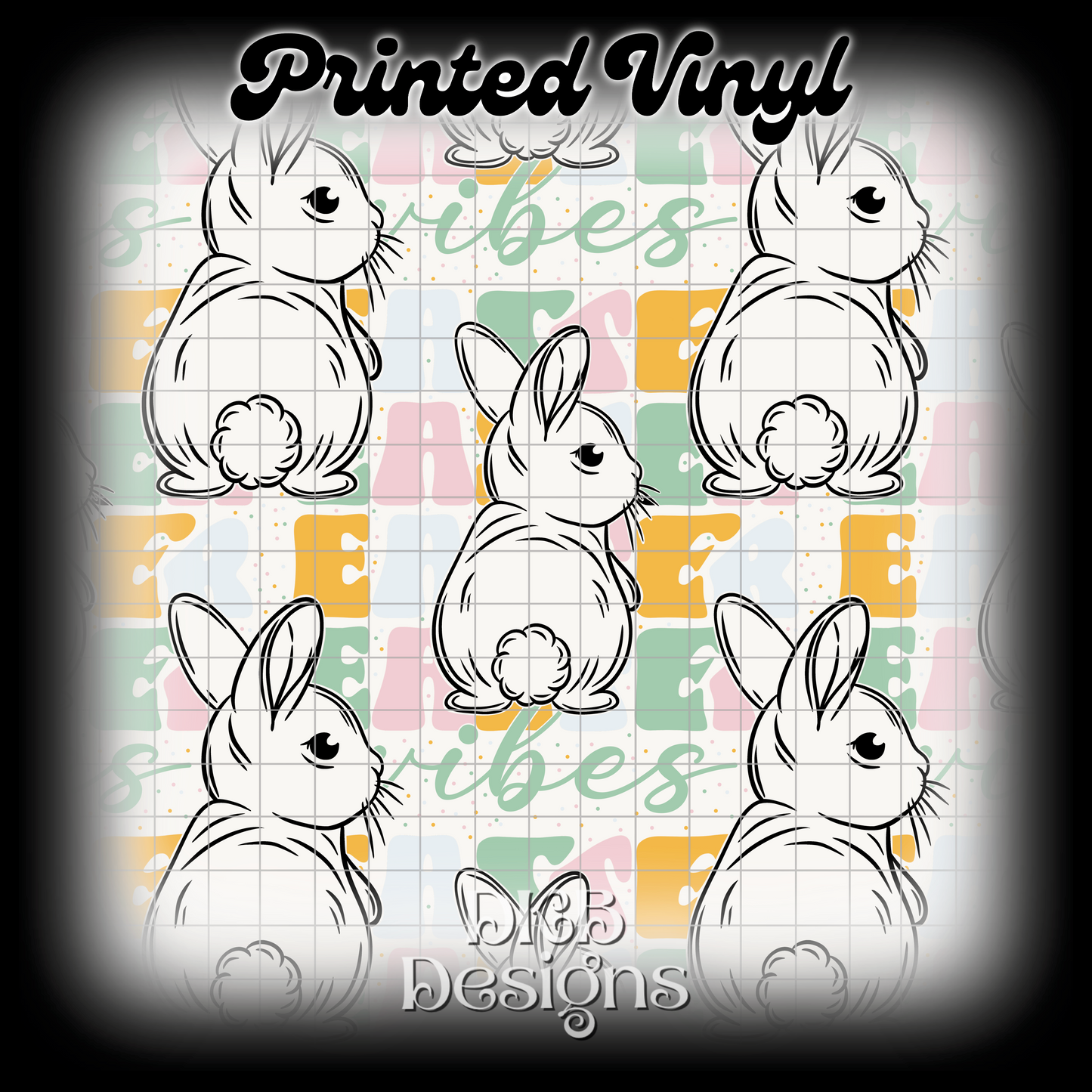 Pastel Easter vibes Printed Vinyl