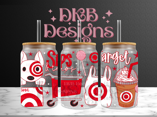 Sips 16oz glass can UV DTF