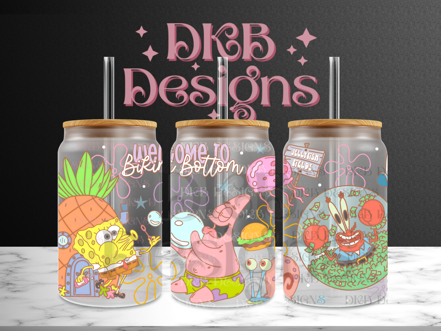 Welcome 16oz glass can UV DTF