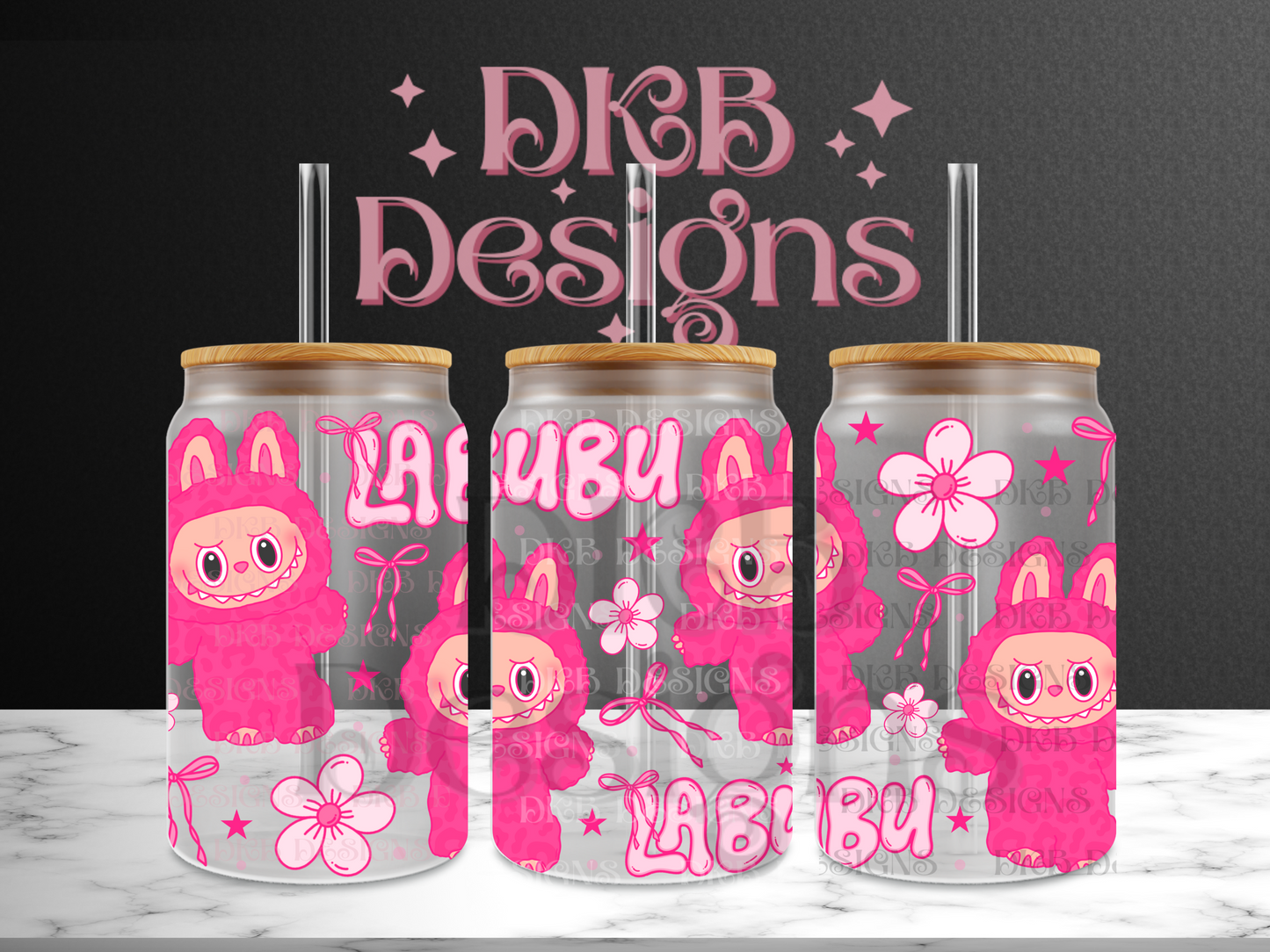 Monster 16oz glass can UV DTF