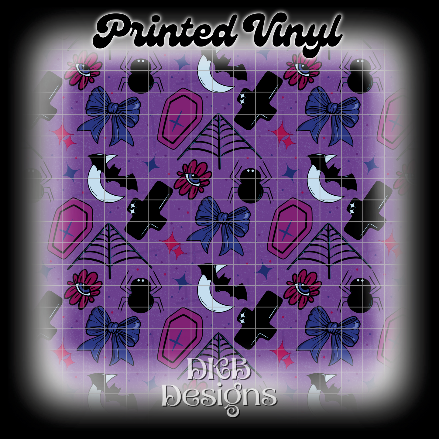 Cute spooky purple Printed Vinyl