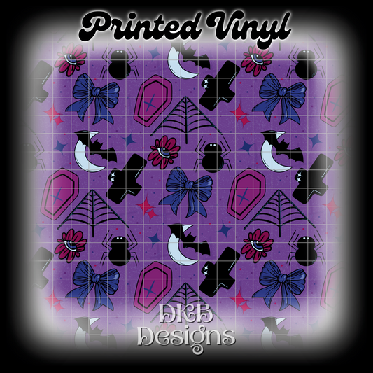 Cute spooky purple Printed Vinyl