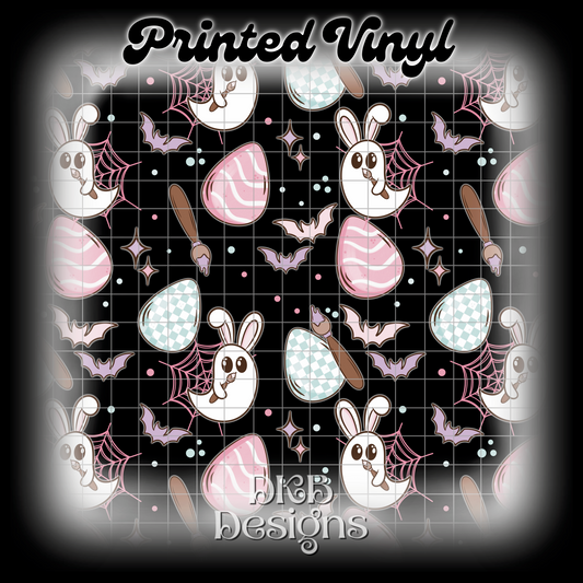 Ghost bunnies painting Printed Vinyl