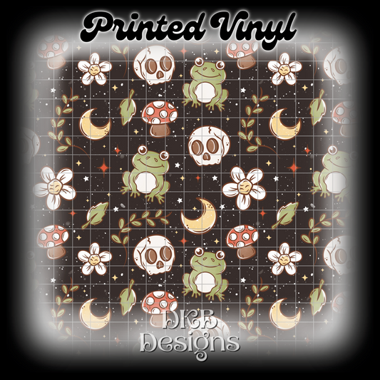 Cottagecore frog Printed Vinyl