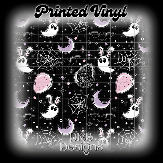 Ghost bunnie Printed Vinyl