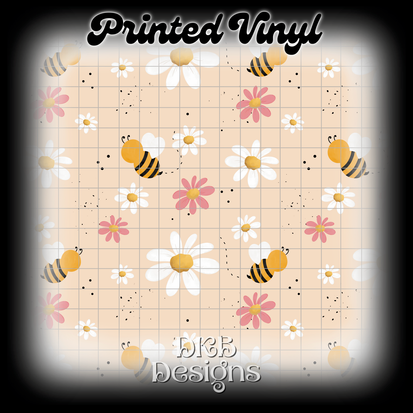 Spring bees Printed Vinyl