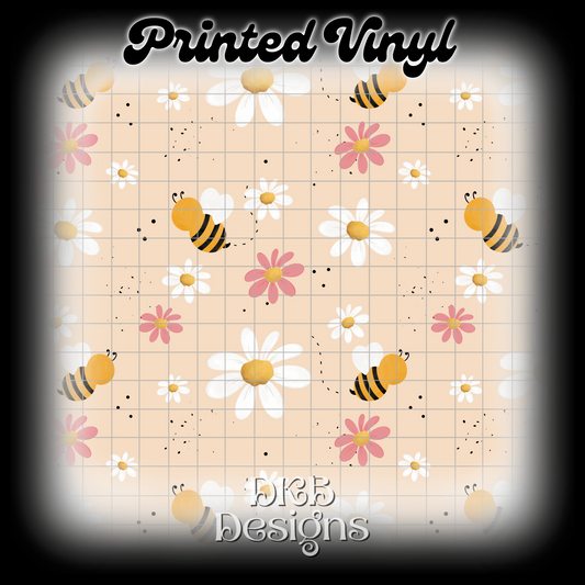 Spring bees Printed Vinyl