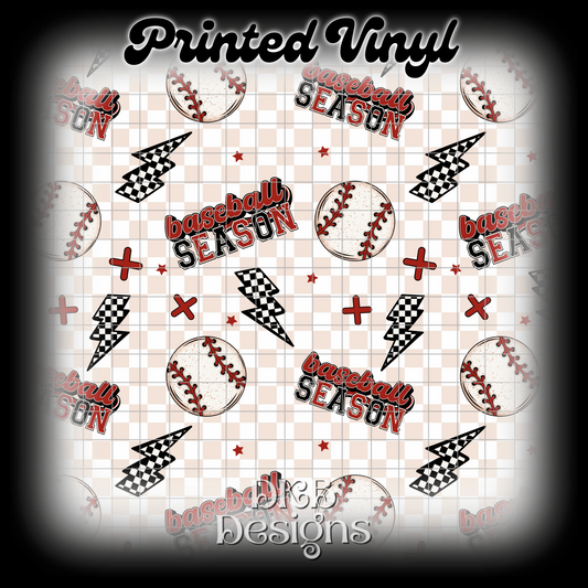 Baseball season Printed Vinyl