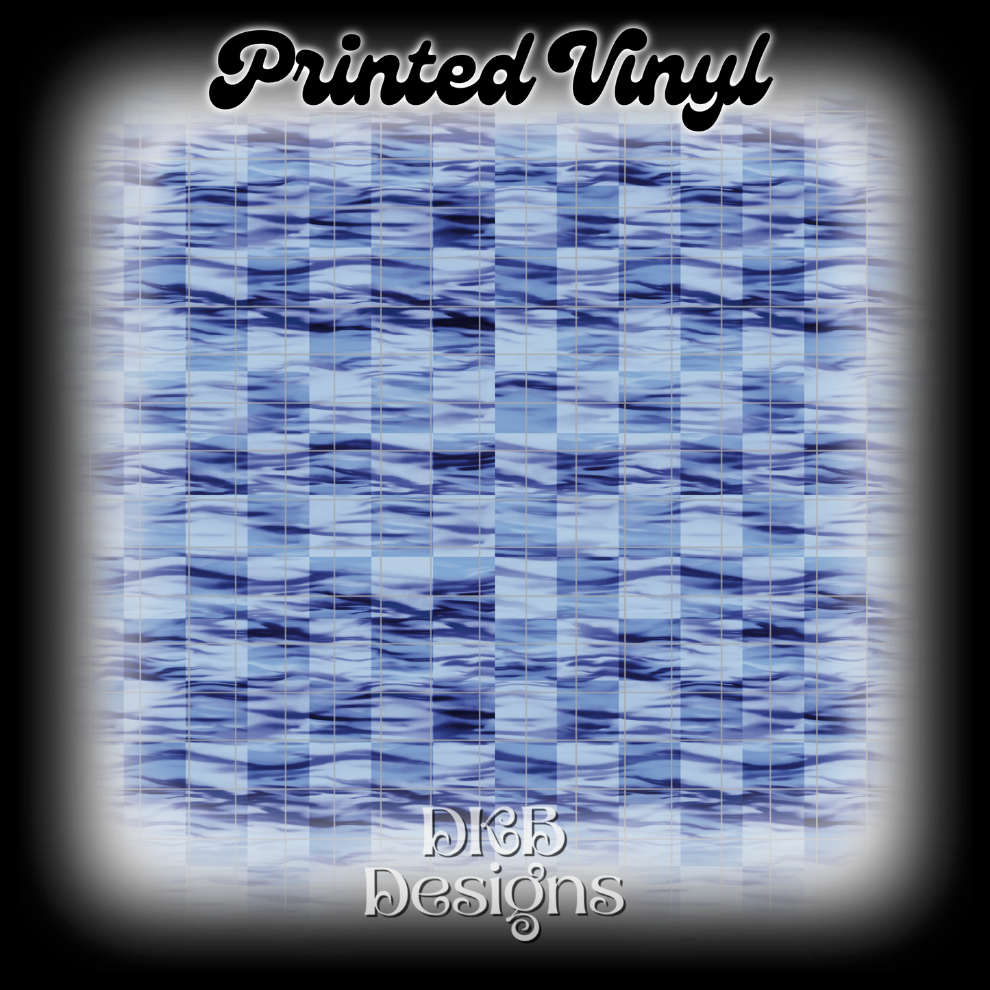 Deep waters checker Printed Vinyl