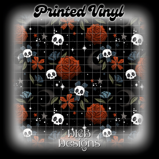 Floral moon Printed Vinyl