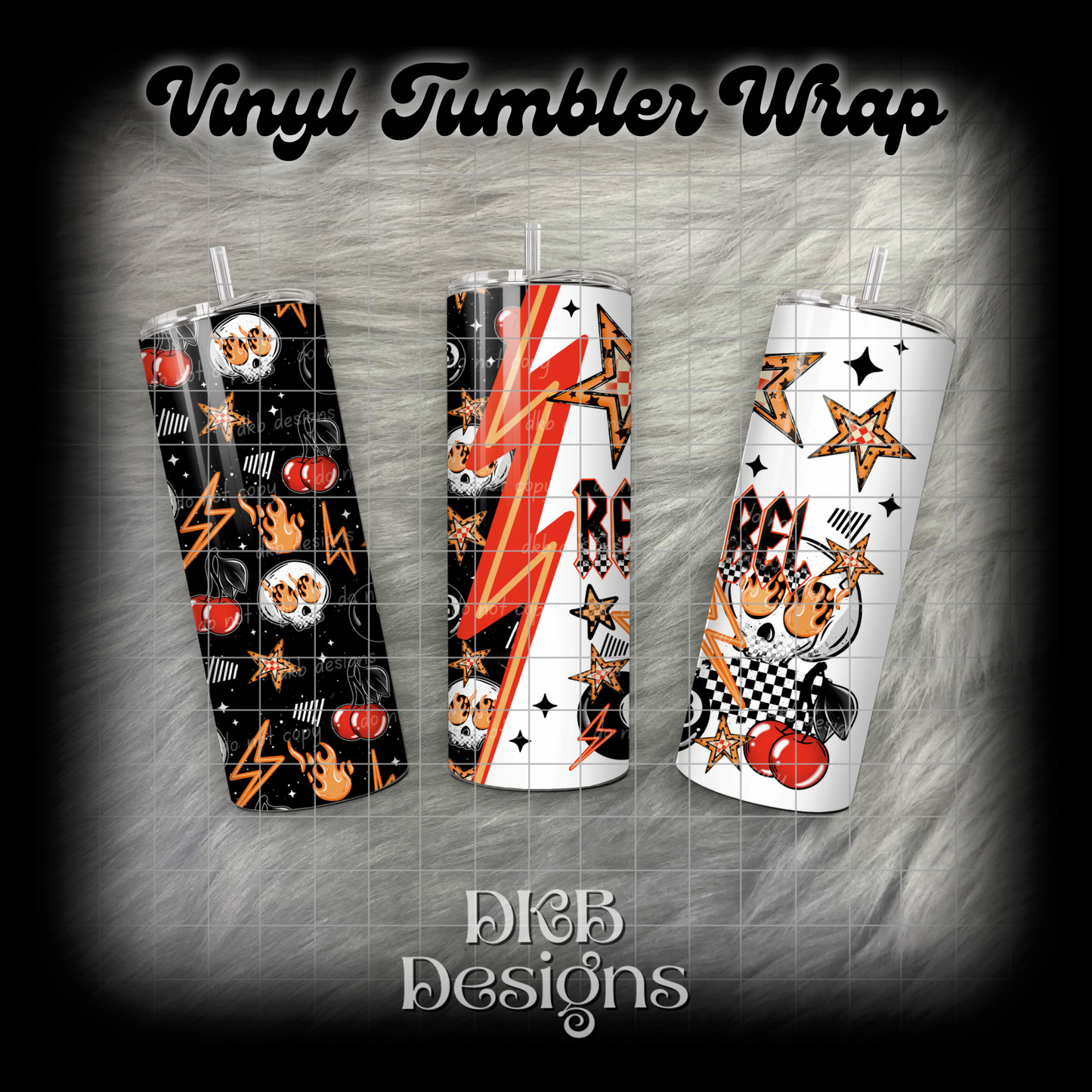 Rebel vinyl tumbler wrap