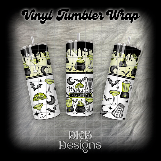 Midnight margaritas vinyl tumbler wrap