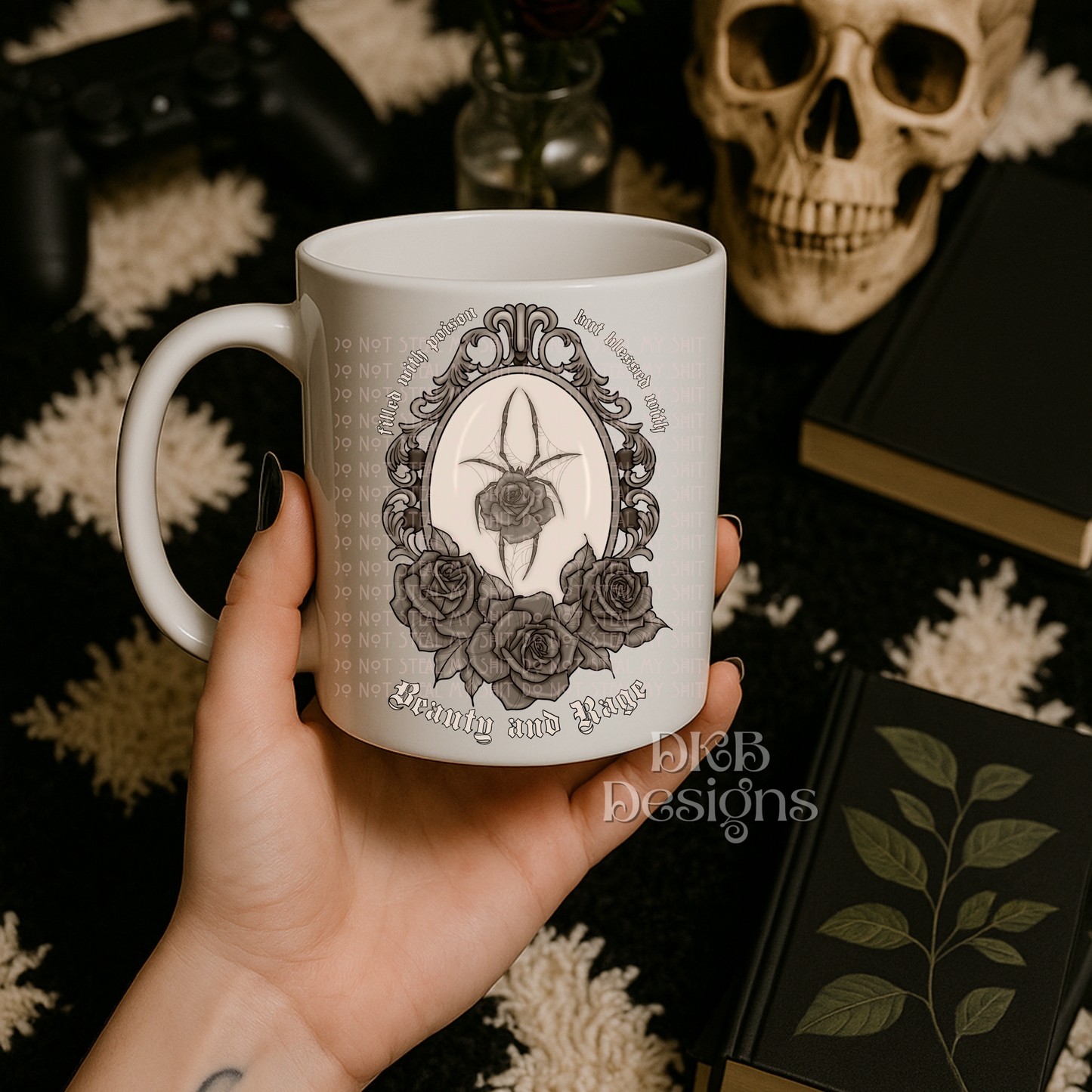 Beauty and rage sepia UV DTF