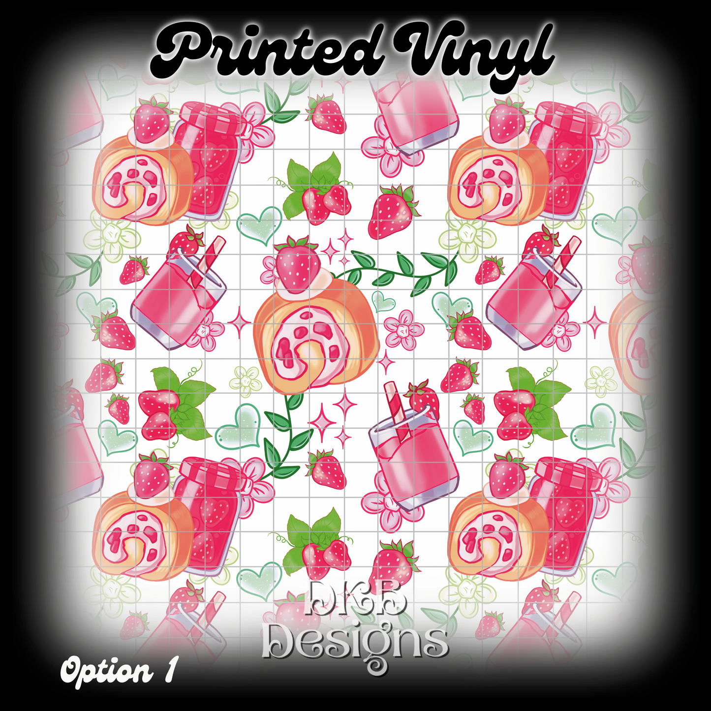 Strawberry Printed Vinyl