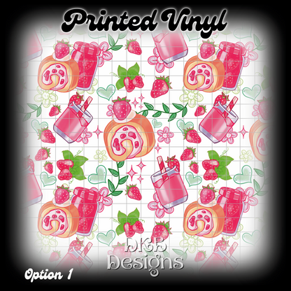 Strawberry Printed Vinyl