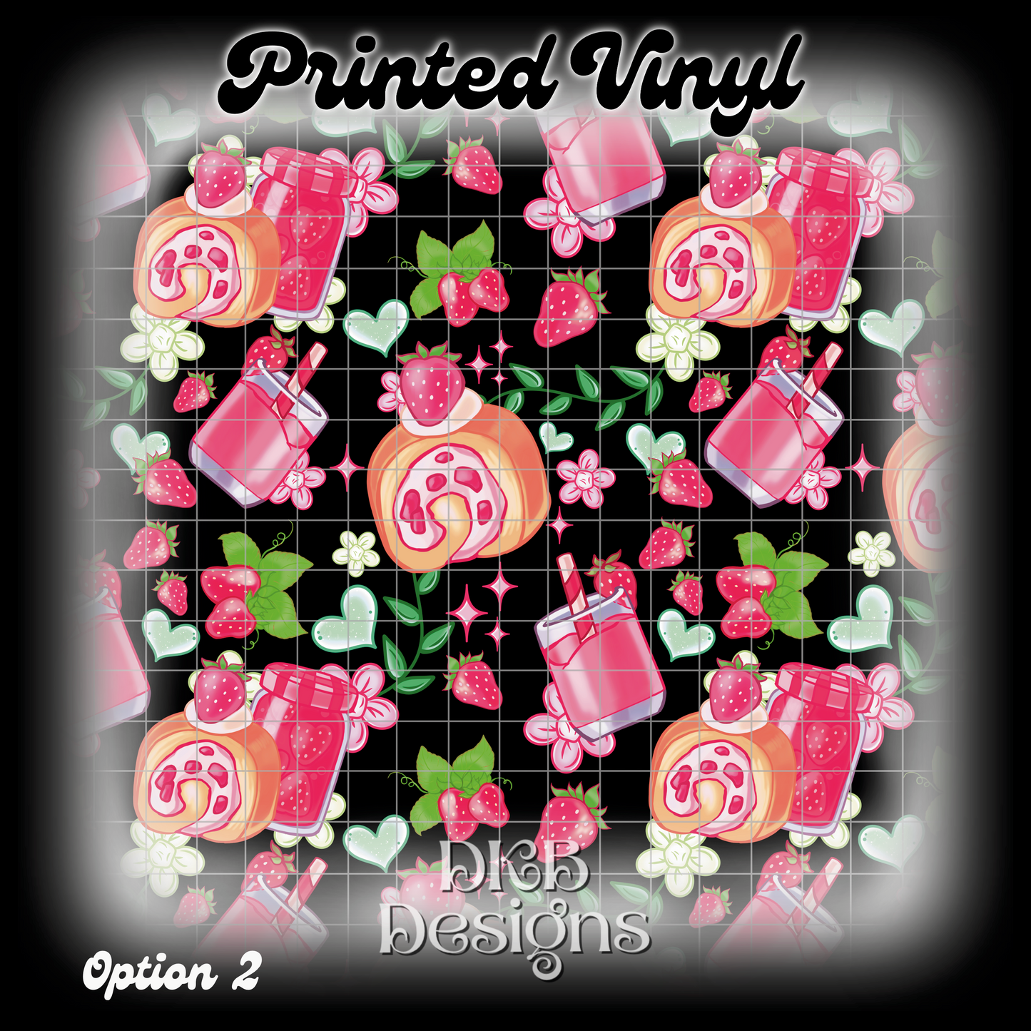 Strawberry Printed Vinyl