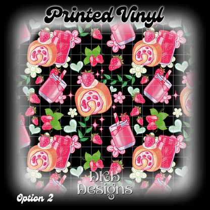 Strawberry Printed Vinyl