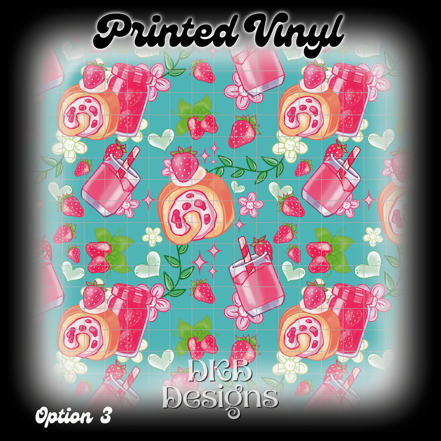 Strawberry Printed Vinyl