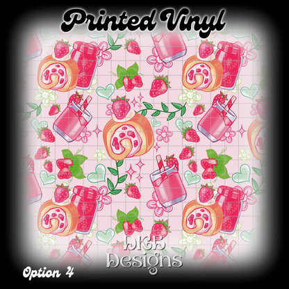Strawberry Printed Vinyl