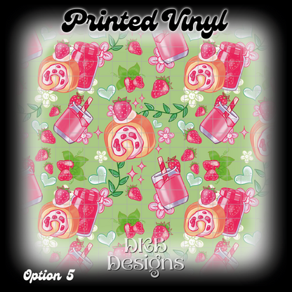Strawberry Printed Vinyl