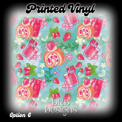 Strawberry Printed Vinyl